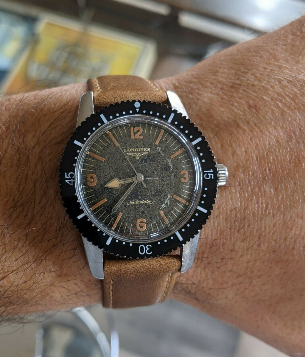 Longines skin diver on sale vintage