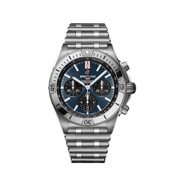 breitling chronomat b01 42 chronograph automatic blue dial men's watch ab0134101c1a1