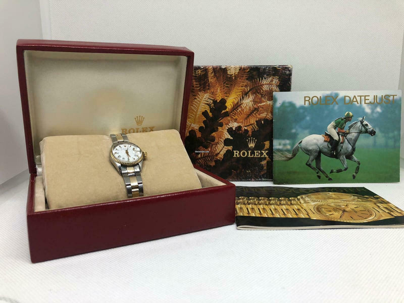 rolex oyster perpetual lady date box and papers