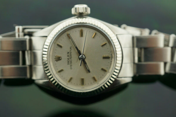 rolex oyster perpetual steel / white gold automatic ladies watch ref. 6619